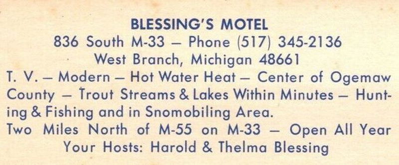 Red Rose Motel (Blessings Motel) - Vintage Postcard For Blessings (newer photo)
